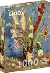 ENJOY Puzzle Vincent Van Gogh: Vaza z gladiolami in kitajskimi astrami 1000 kosov