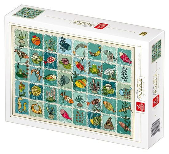 D-Toys DEICO Puzzle vzorec: vodne živali 1000 kosov