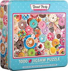 EuroGraphics Puzzle v pločevinasti škatli Doughnut party 1000 kosov