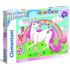 Clementoni Puzzle Supercolor Unicorn / 104 kosov