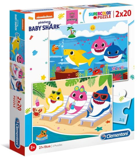 Clementoni Puzzle Baby Shark 2x20 kosov