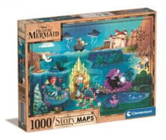 Clementoni Puzzle Disney Mala morska deklica Zemljevid 1000 kosov