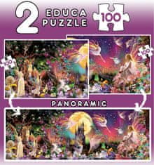 Educa Panorama Fairy Puzzle 2x100 kosov