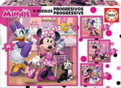 Educa Puzzle Minnie in Daisy 4v1 (12,16,20,25 kosov)