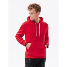 OMBRE Moški pulover BASIC rdeč in črn 2 kom MDN120841 XXL
