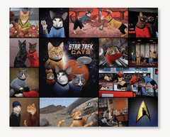 Chronicle Books Puzzle Star Trek mačke 1000 kosov