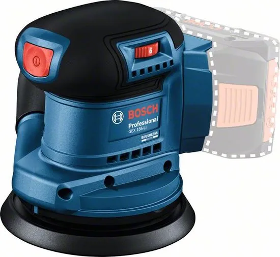 BOSCH Professional akumulatorski ekscentrični brusilnik GEX 185-LI Solo (06013A5020)