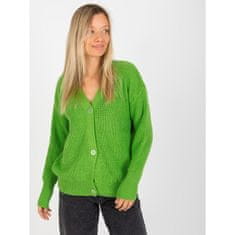 RUE PARIS Ženski pulover z velikimi gumbi RUE PARIS svetlo zelene barve LC-SW-0321.06X_389770 Univerzalni