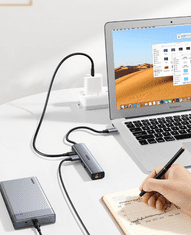 Ugreen USB-C priklopna postaja, USB3.0, 3x RJ45, USB-C (20932)