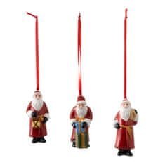 Villeroy & Boch Set božičnih okraskov NOSTALGIC ORNAMENTS Santa 3 kom