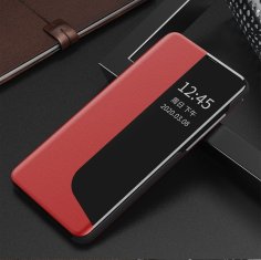 slomart eco leather view case elegantna knjižna torbica s stojalom za huawei p40 pro rdeča