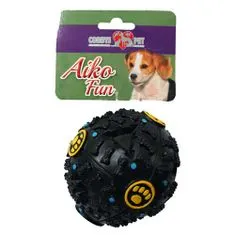 COBBYS PET AIKO FUN Žvižgajoča žoga 9,5cm z odprtino za prigrizke