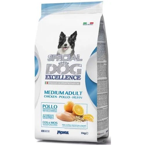 Monge  MONGE SPECIAL DOG EXCELLENCE MEDIUM ADULT Chicken hrana za odrasle pse piščanec 3 kg