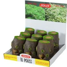 Zolux Dekoracija akvarija z mahom poraščeno drevesno deblo z živimi mahovimi semeni 7x7x10cm