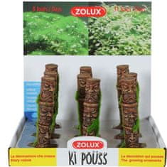 Zolux Dekoracija akvarija z mahom poraščeno TOTEM 1 z živimi mahovimi semeni 5,2 x 4,6 x 13,1cm