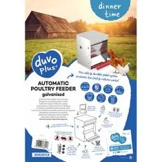 Duvo+ Avtomatski podajalnik za perutnino za 12kg hrane 30,5x43x41cm