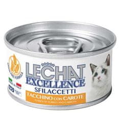 Monge LECHAT EXCELLENCE FLAKES Popolna hrana za odrasle mačke - puran s korenčkom 80g