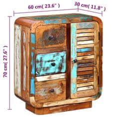Vidaxl Komoda iz trdnega predelanega lesa
