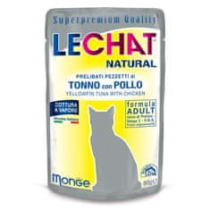 Monge LECHAT NATURAL Tuna in piščanec 80g super premium vrečka za odrasle mačke