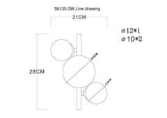 Globo LED Stropna svetilka Globo RIHA 56135-3W