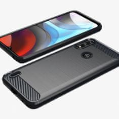 HURTEL CARBON CASE UPOGLJIV OVITEK ZA MOTOROLA MOTO E7 POWER ČRN