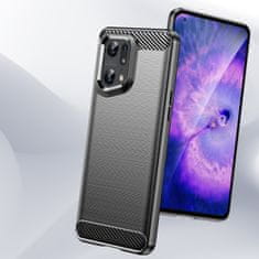 slomart carbon case fleksibilen ovitek za oppo find x5 pro črn