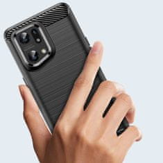 slomart carbon case fleksibilen ovitek za oppo find x5 pro črn