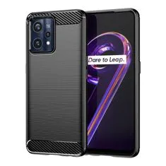 slomart carbon case fleksibilni ovitek realme 9 pro + (9 pro plus) črn