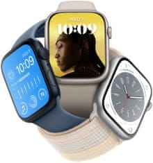 Apple Watch Series 8 pametna ura, 45 mm, aluminj, Starlight (MNP23BS/A)