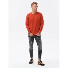 OMBRE Moški pulover JAEL temno rdeč MDN119809 S