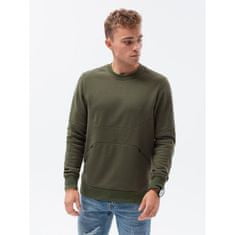 OMBRE Moški pulover CYRUS temno olivna MDN119957 XL