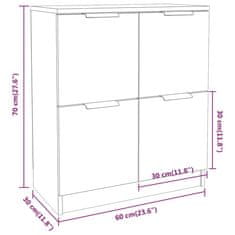 Vidaxl Komoda sonoma hrast 60x30x70 cm konstruiran les