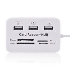 Northix Bralnik pomnilniških kartic USB 2.0 + zvezdišče USB (visoka hitrost) 