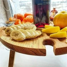Northix Zložljiva vinska miza za piknik - les 