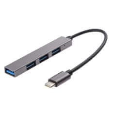 Northix Zvezdišče USB Type-C v USB Type-A s 4x vrati