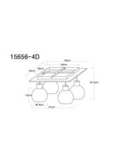 Globo Stropna svetilka Globo MOITAS 15656-4D