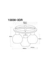 Globo Stropna svetilka Globo MOITAS 15656-3DR