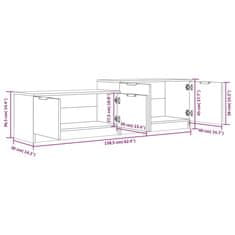 Vidaxl TV omarica betonsko siva 158,5x36x45 cm konstruiran les