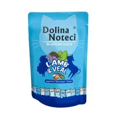 DOLINA NOTECI SUPERFOOD 85g jagnjetina in teletina za mačke 80% meso