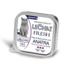 Monge LECHAT FRESH Račja pašteta in koščki 100g za odrasle mačke