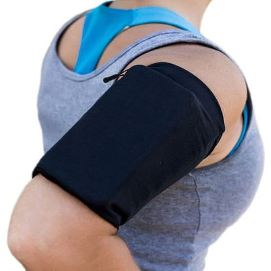 MG Elastic Armband tekaški etui za telefon XL, črna