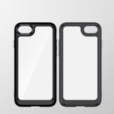 slomart ovitek outer space case za iphone se 2022 / se 2020 / iphone 8 / iphone 7, trda prevleka z gel okvirjem, črna