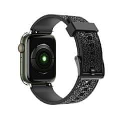 slomart pas za uro y trak za apple watch 7 / 6 / 5 / 4 / 3 / 2 / se (41 / 40 / 38mm) trak za zapestnico črne barve