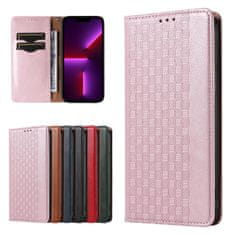 slomart etui z magnetnim trakom za iphone 14 pro max flip wallet mini stojalo za vrvico roza