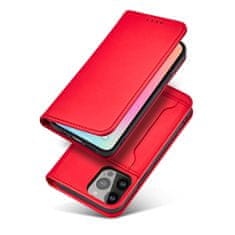 slomart magnet card case etui za iphone 14 pro max preklopno stojalo za denarnico, rdeče