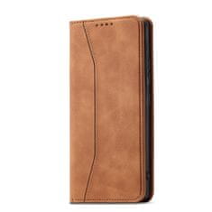 slomart magnet fancy case case za samsung galaxy s22 + (s22 plus) torbica wallet card holder brown