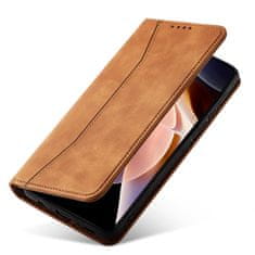 slomart magnet fancy case case za xiaomi redmi note 11 card wallet case card holder brown