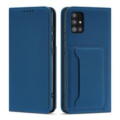 slomart magnetna torbica za kartice za samsung galaxy a12 5g pouch wallet card holder blue