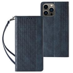 slomart ovitek z magnetnim paščkom za iphone 14 pro flip wallet mini stojalo za vrvico modra