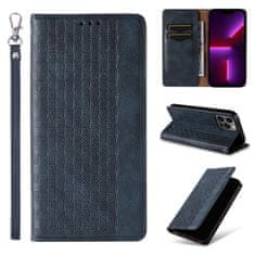 slomart ovitek z magnetnim paščkom za iphone 13 pro max pouch wallet + mini obesek z vrvico, moder